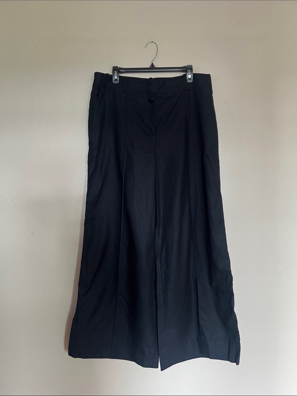 NWT LOFT Professional Black Wide Leg Pants Size 14 Regular Office Career